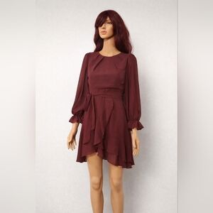 B Darlin Juniors' Asymmetrical-Ruffle A-line Dress Size 3/4 NWT